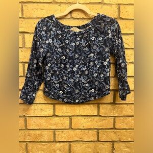 Zara blue floral long sleeve